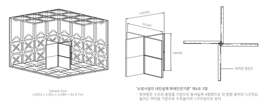칸막이형 물탱크